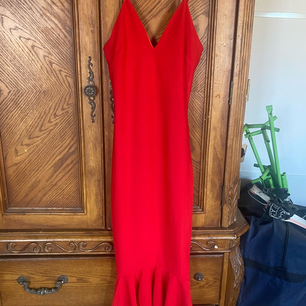 Red classy dress